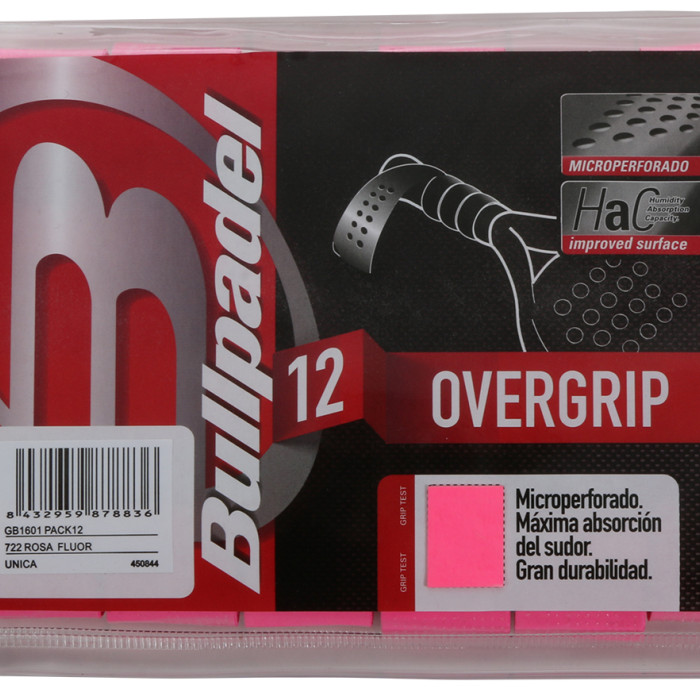 Pack de 12 surgrips BULLPADEL gb1601 confort absortion Pack de 12 surgrips BULLPADEL gb1601 confort absortion
