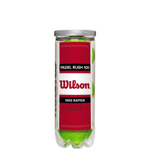 Tube of 3 WILSON rush 100 padel balls Tube of 3 WILSON rush 100 padel balls