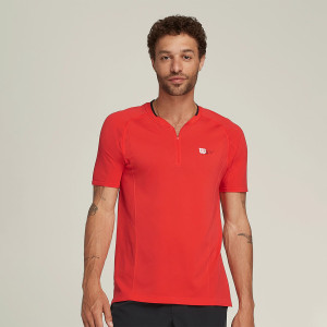 WILSON bela series seamless zip henley 2.0 t-shirt WILSON bela series seamless zip henley 2.0 t-shirt