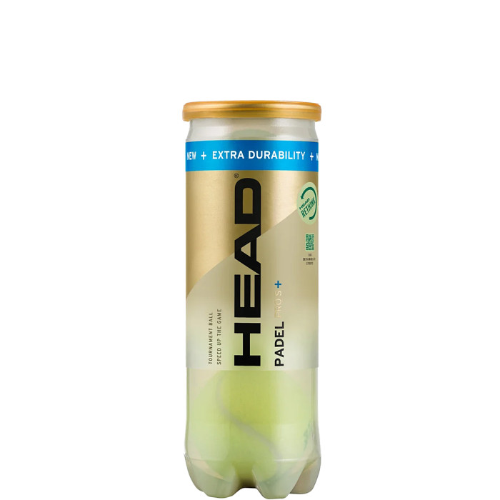 Tube of 3 balls HEAD padel pro s + Tube of 3 balls HEAD padel pro s +