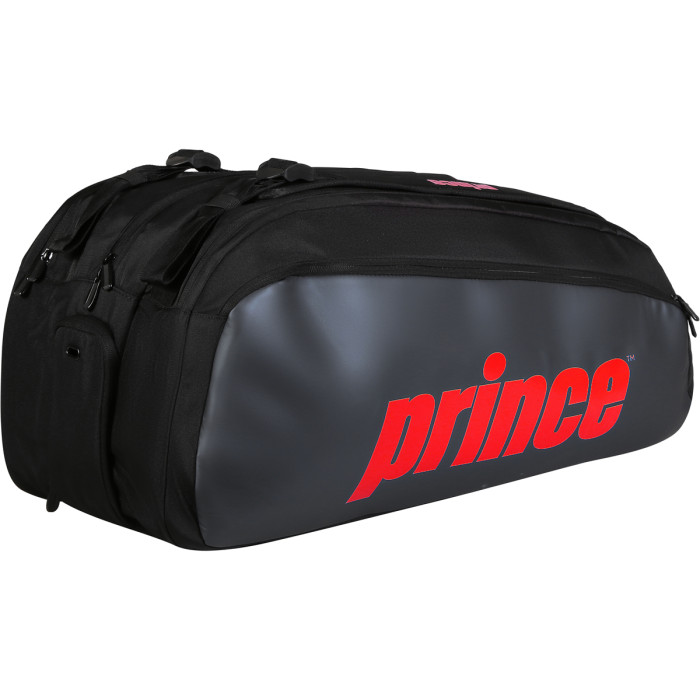 PRINCE tour 3 comp bk/pop rd tennis bag PRINCE tour 3 comp bk/pop rd tennis bag