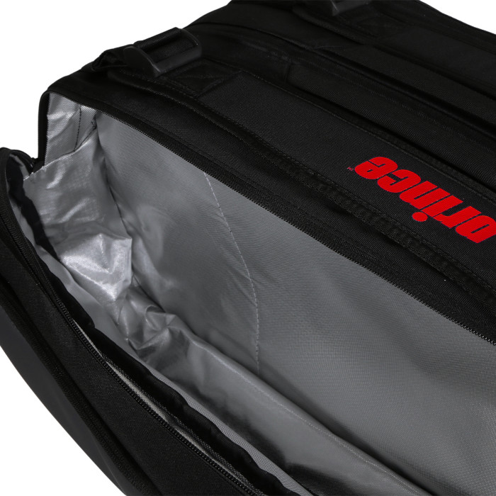 PRINCE tour 3 comp bk/pop rd tennis bag PRINCE tour 3 comp bk/pop rd tennis bag