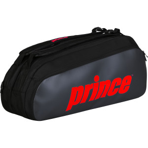 PRINCE tour 2 comp bk/pop rd tennis bag PRINCE tour 2 comp bk/pop rd tennis bag