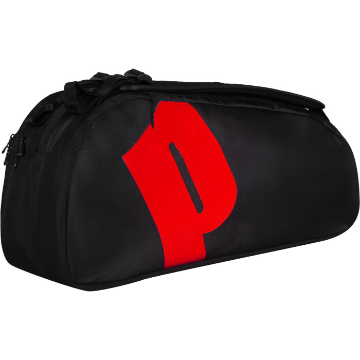 PRINCE tour 2 comp bk/pop rd tennis bag PRINCE tour 2 comp bk/pop rd tennis bag