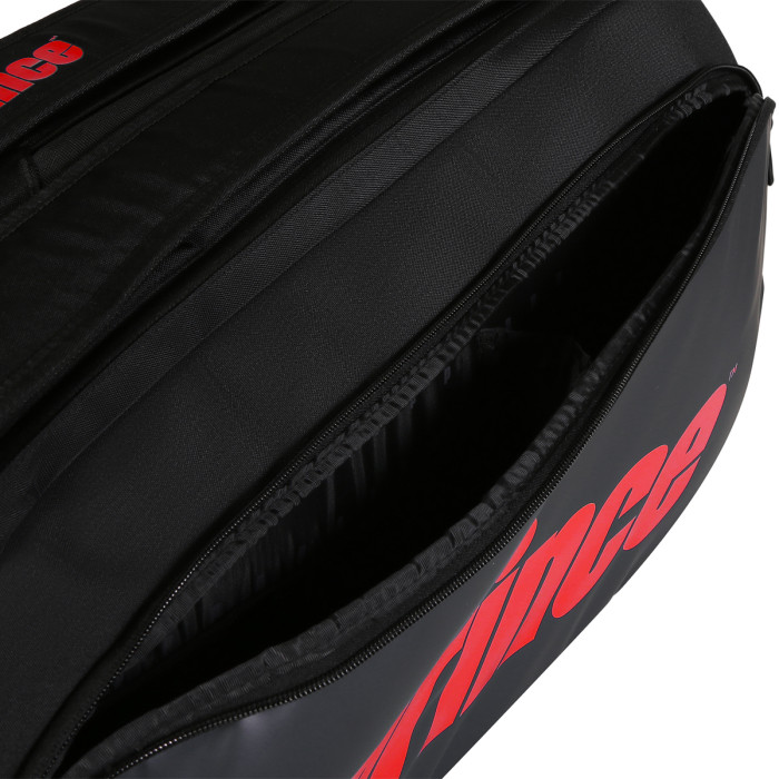 PRINCE tour 2 comp bk/pop rd tennis bag PRINCE tour 2 comp bk/pop rd tennis bag