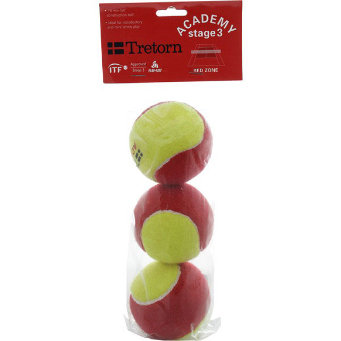 Pack of 3 TRETORN academy red balls Pack of 3 TRETORN academy red balls