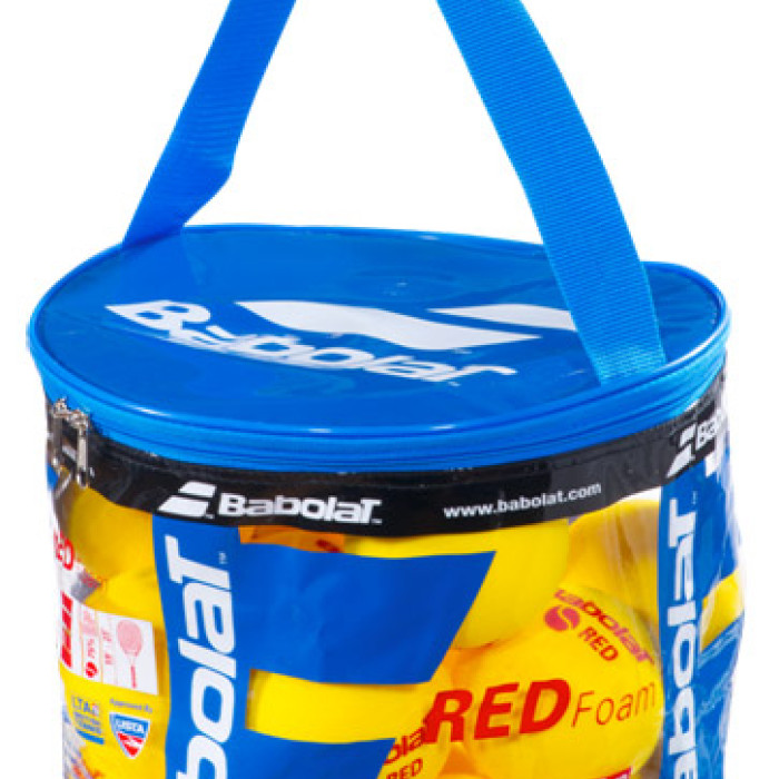 Zipped bag of 24 BABOLAT red foam balls Zipped bag of 24 BABOLAT red foam balls