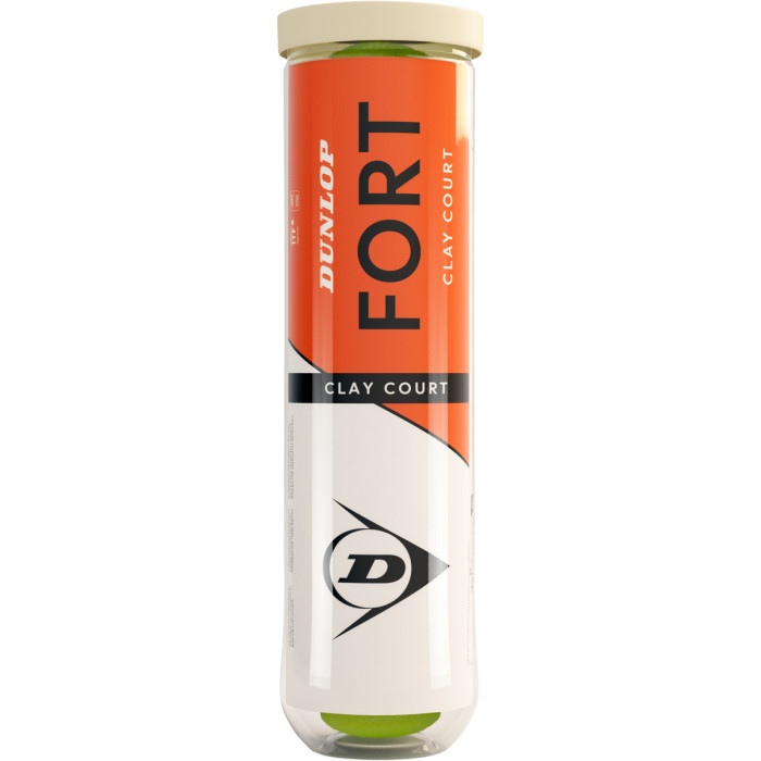 Tube of 4 DUNLOP fort clay court balls Tube of 4 DUNLOP fort clay court balls