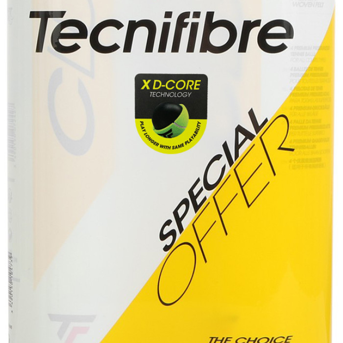 Bipack of 4 TECNIFIBRE club balls Bipack of 4 TECNIFIBRE club balls