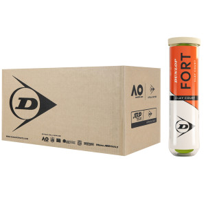 Box of 18 tubes of 4 DUNLOP fort clay court balls Box of 18 tubes of 4 DUNLOP fort clay court balls