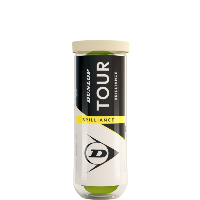 Tube of 3 DUNLOP tour brilliance balls Tube of 3 DUNLOP tour brilliance balls