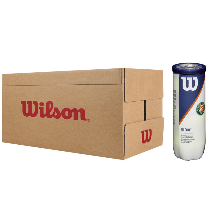 Box of 24 tubes of 3 WILSON roland garros all court balls Box of 24 tubes of 3 WILSON roland garros all court balls