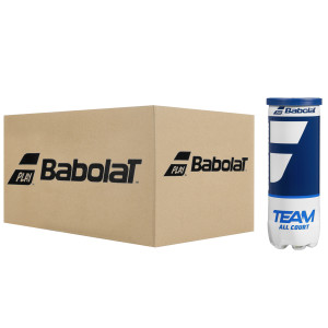 Box of 24 tubes of 3 BABOLAT team all court balls Box of 24 tubes of 3 BABOLAT team all court balls