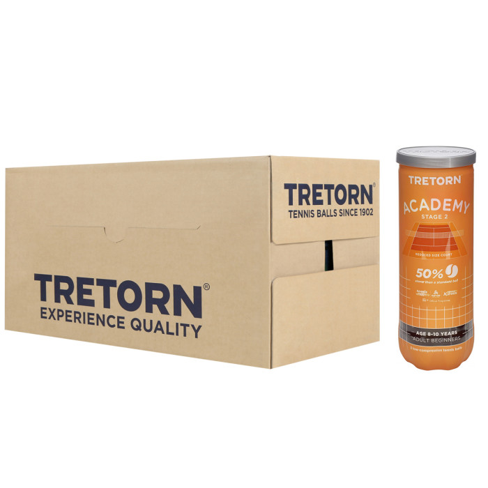 Case of 24 tubes of 3 TRETORN academy orange balls Case of 24 tubes of 3 TRETORN academy orange balls