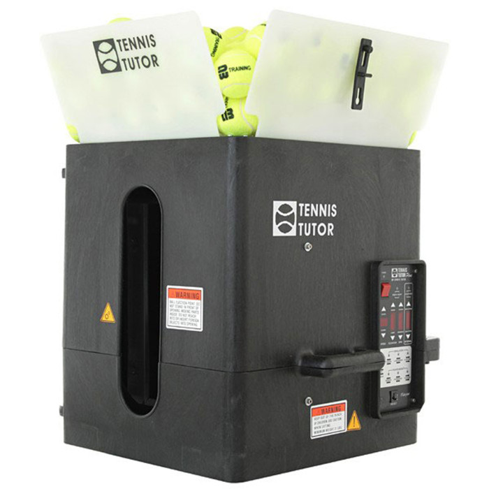 TUTOR plus player on 230v mobile ball launcher TUTOR plus player on 230v mobile ball launcher