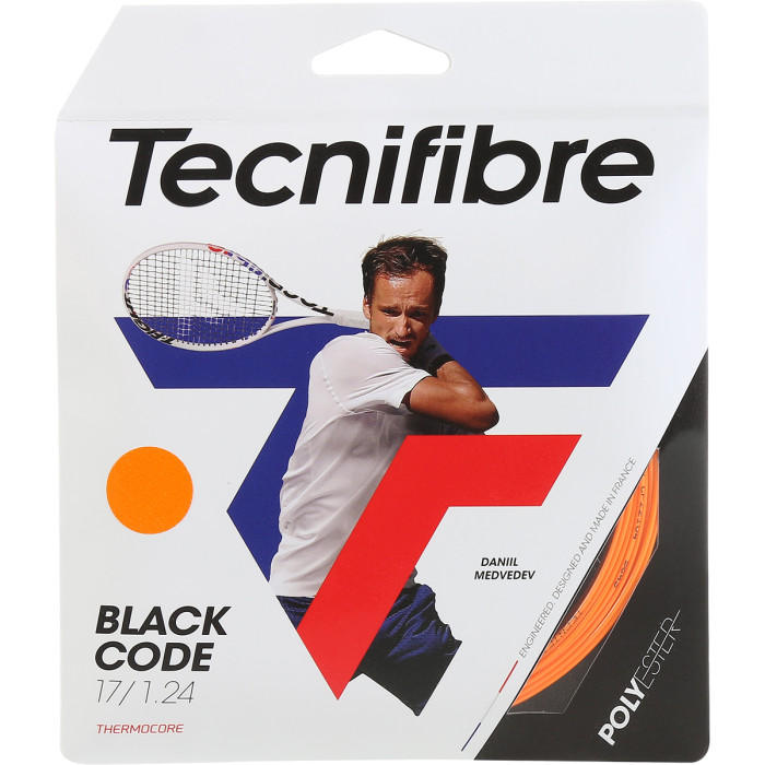 Cordage TECNIFIBRE black code fire (12 metres) Cordage TECNIFIBRE black code fire (12 metres)